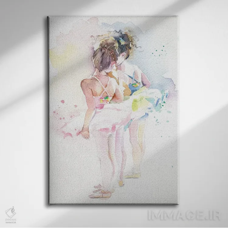 تابلو دکوراتیو رقصنده های کوچک باله اثر مارینا ایگناتووا - نمای روبهرو روی دیوار