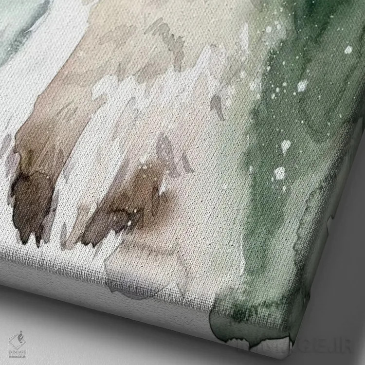 تابلو دکوراتیو بچه گربه با چشم های آبی اثر مارینا ایگناتووا - نمای نزدیک بافت بوم