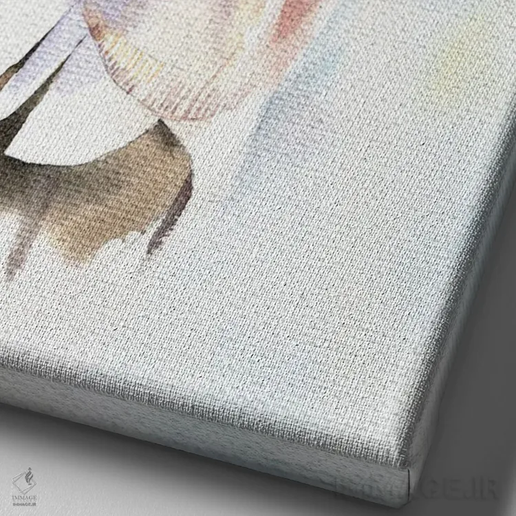 تابلو دکوراتیو دختر با گل ها اثر مارینا ایگناتووا - نمای نزدیک بافت بوم