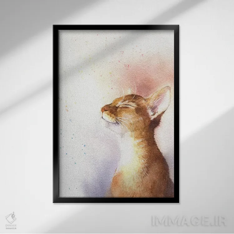 تابلو دکوراتیو احساس خوشبختی اثر مارینا ایگناتووا - نمای قابدار مشکی