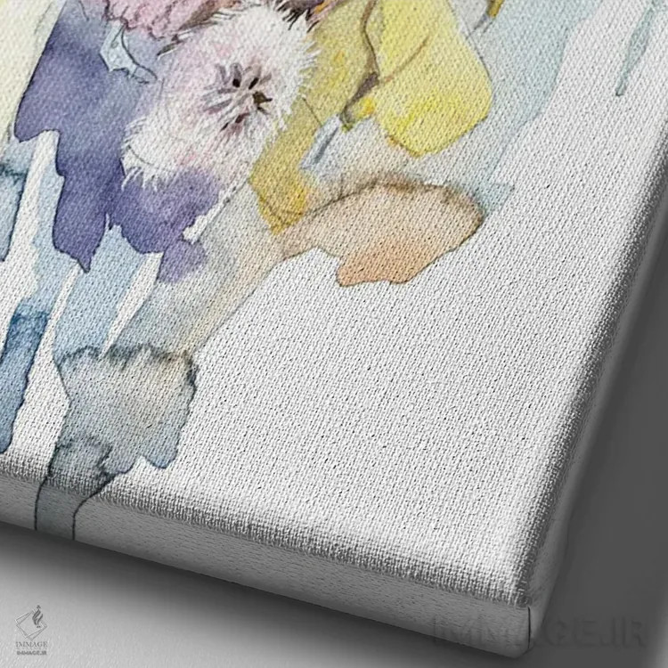 تابلو دکوراتیو ملاقات اتفاقی اثر مارینا ایگناتووا - نمای نزدیک بافت بوم