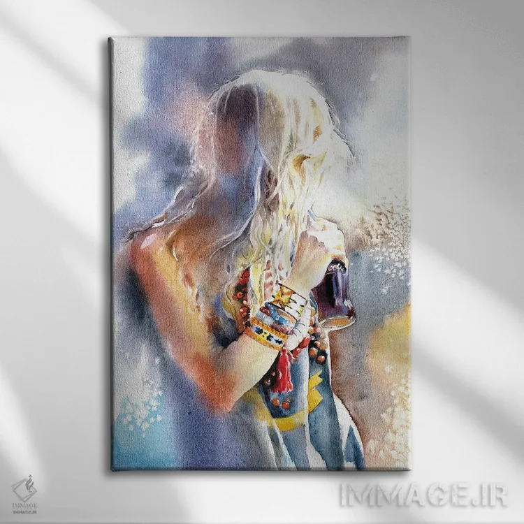 تابلو دکوراتیو نگاه به گذشته اثر مارینا ایگناتووا - نمای روبهرو روی دیوار