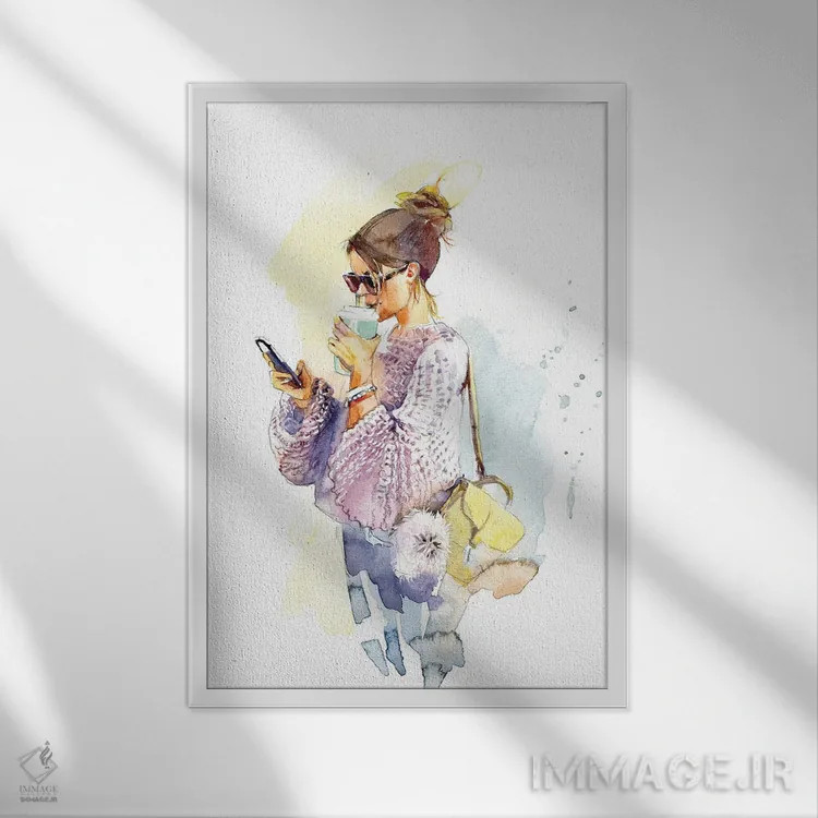 تابلو دکوراتیو ملاقات اتفاقی اثر مارینا ایگناتووا - نمای قابدار سفید