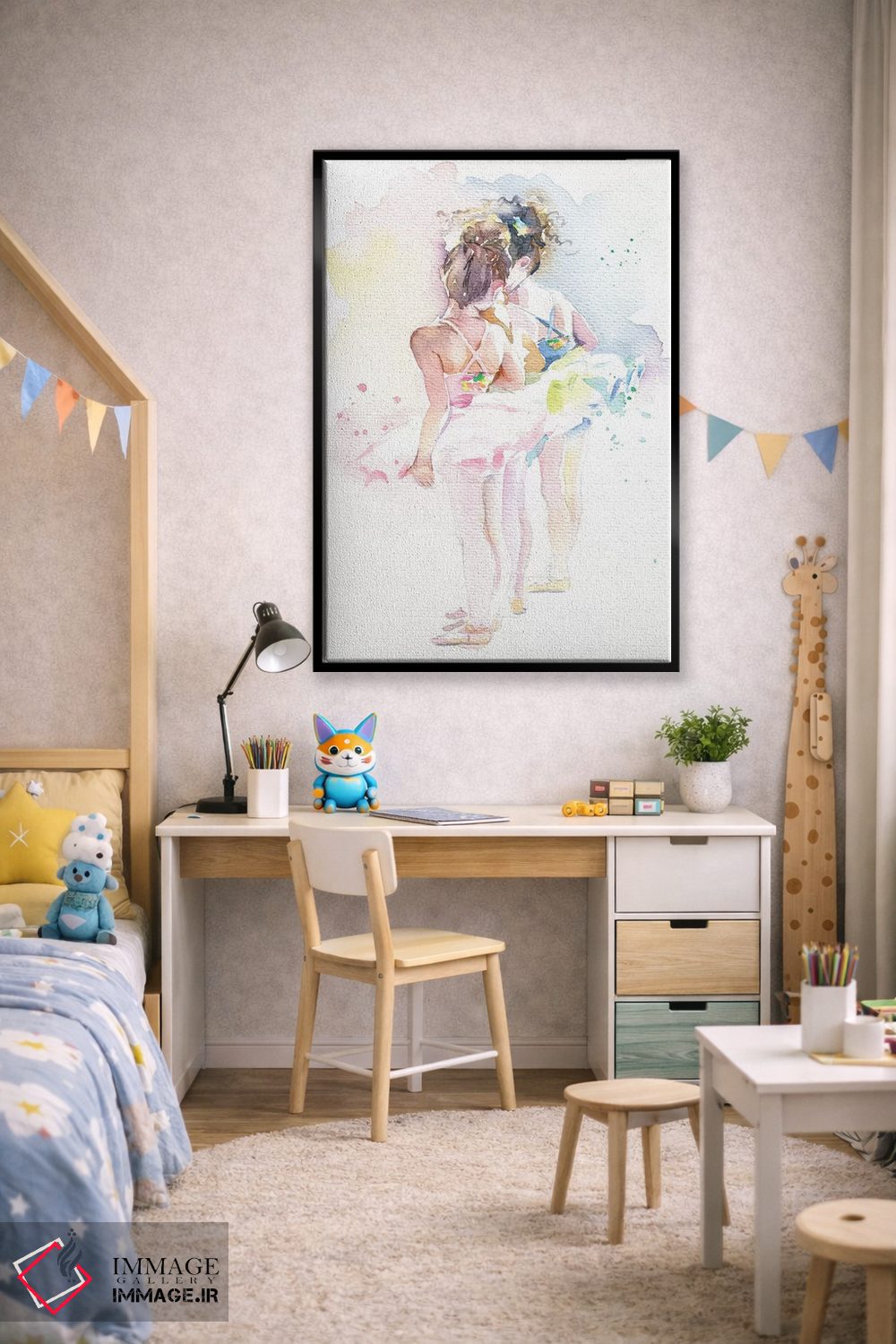 تابلو دکوراتیو رقصنده های کوچک باله اثر مارینا ایگناتووا - D2B