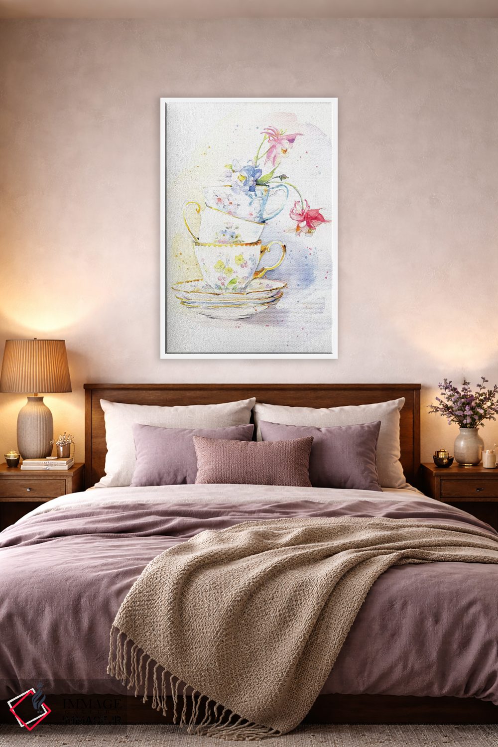 تابلو دکوراتیو ظروف چای اثر مارینا ایگناتووا - D3W