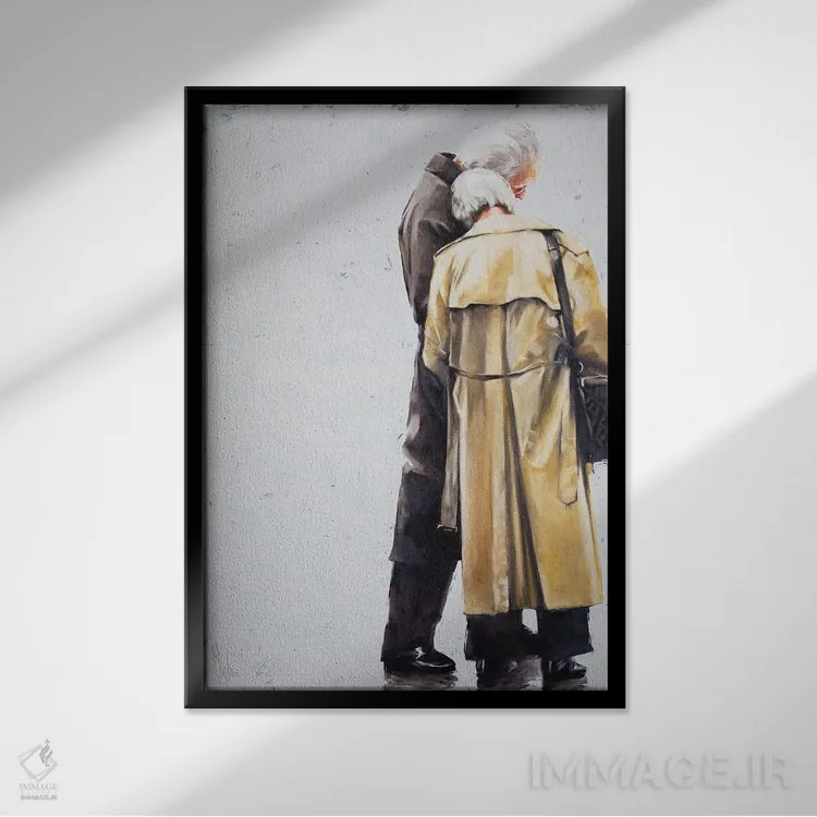 تابلو دکوراتیو وداع اثر ایگور شولمان - نمای قابدار مشکی