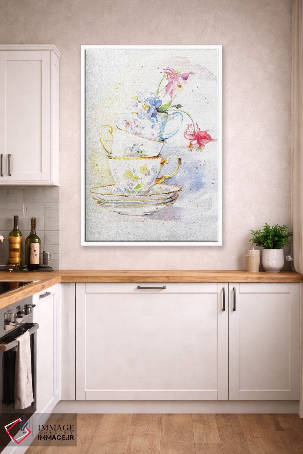 تابلو دکوراتیو ظروف چای اثر مارینا ایگناتووا - D4W