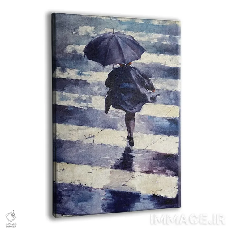 تابلو دکوراتیو شهر بارانی اثر ایگور شولمان - نمای پرسپکتیو محصول