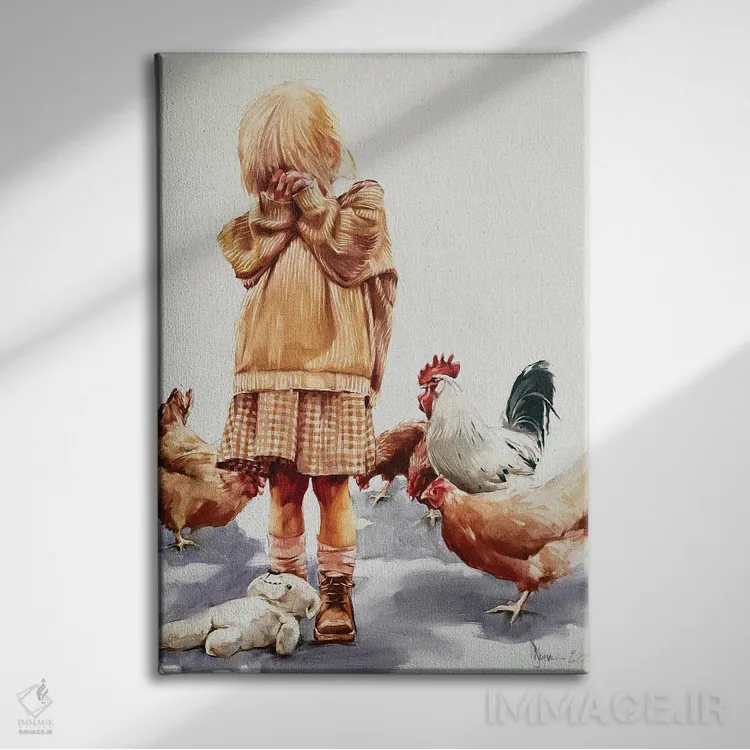 تابلو مدرن تابستان در روستا اثر ایگور شولمان - نمای روبهرو روی دیوار