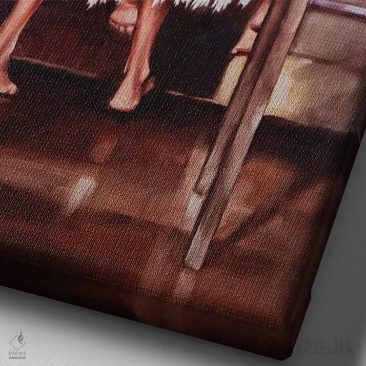 تابلو دکوراتیو خواهران II اثر ایگور شولمان - نمای نزدیک بافت بوم