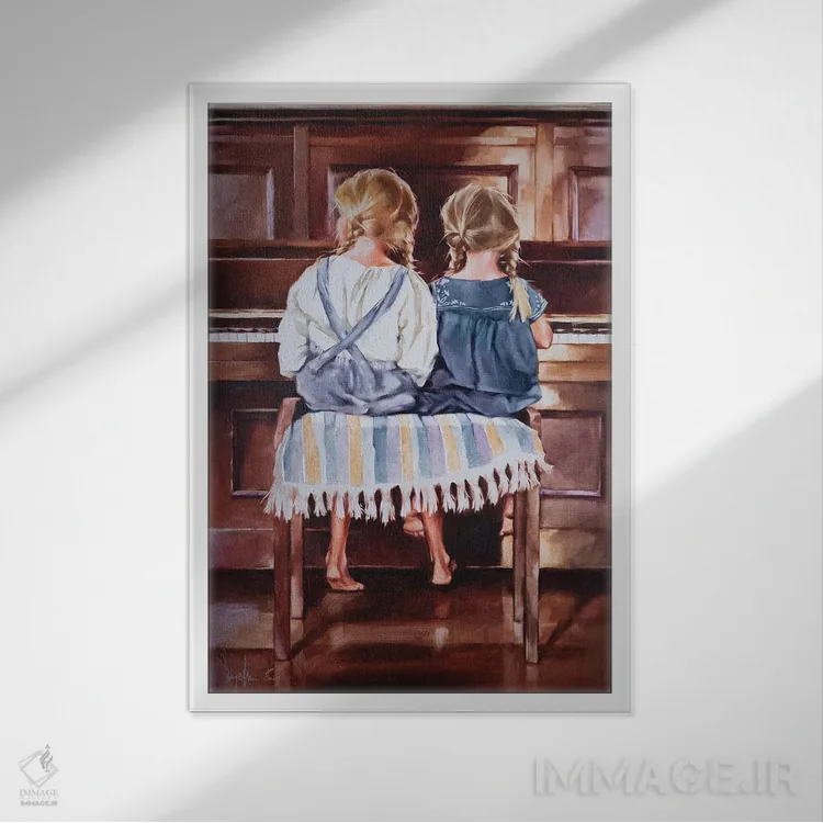 تابلو دکوراتیو خواهران II اثر ایگور شولمان - نمای قابدار سفید