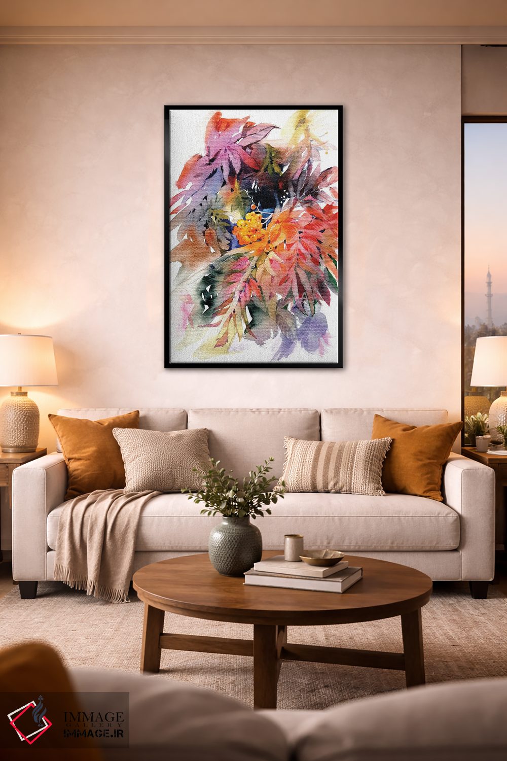 تابلو دکوراتیو درخت روآن II اثر مارینا ایگناتووا - D2B