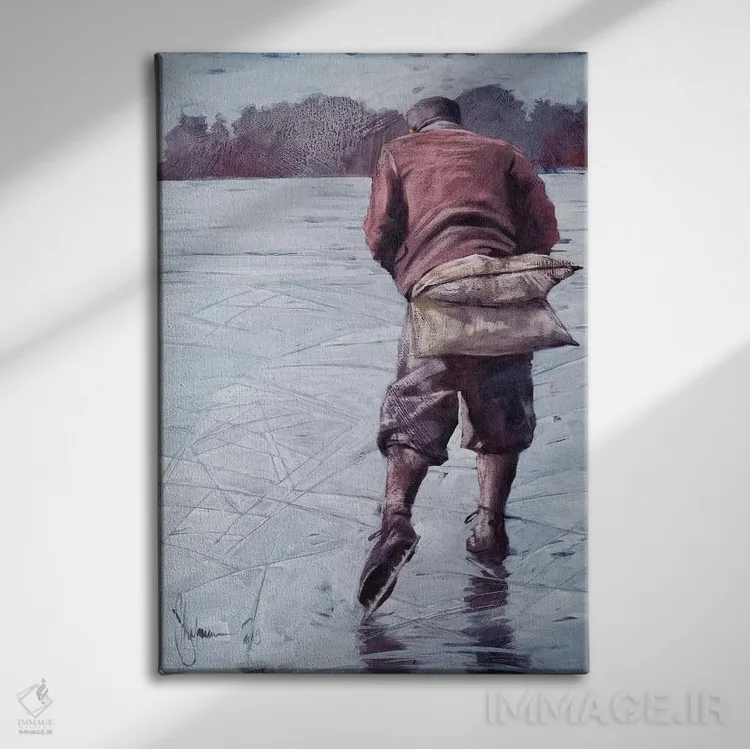 تابلو دکوراتیو ترس از درد اثر ایگور شولمان - نمای روبهرو روی دیوار