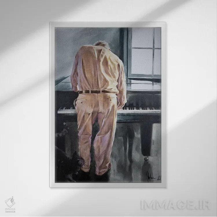 تابلو دکوراتیو چهارشنبه اثر ایگور شولمان - نمای قابدار سفید