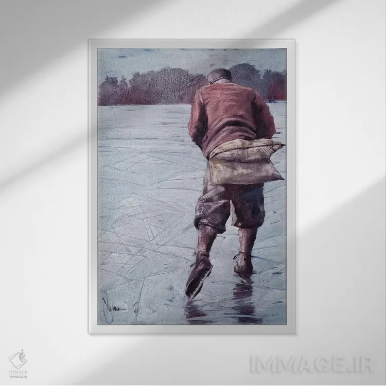 تابلو دکوراتیو ترس از درد اثر ایگور شولمان - نمای قابدار سفید