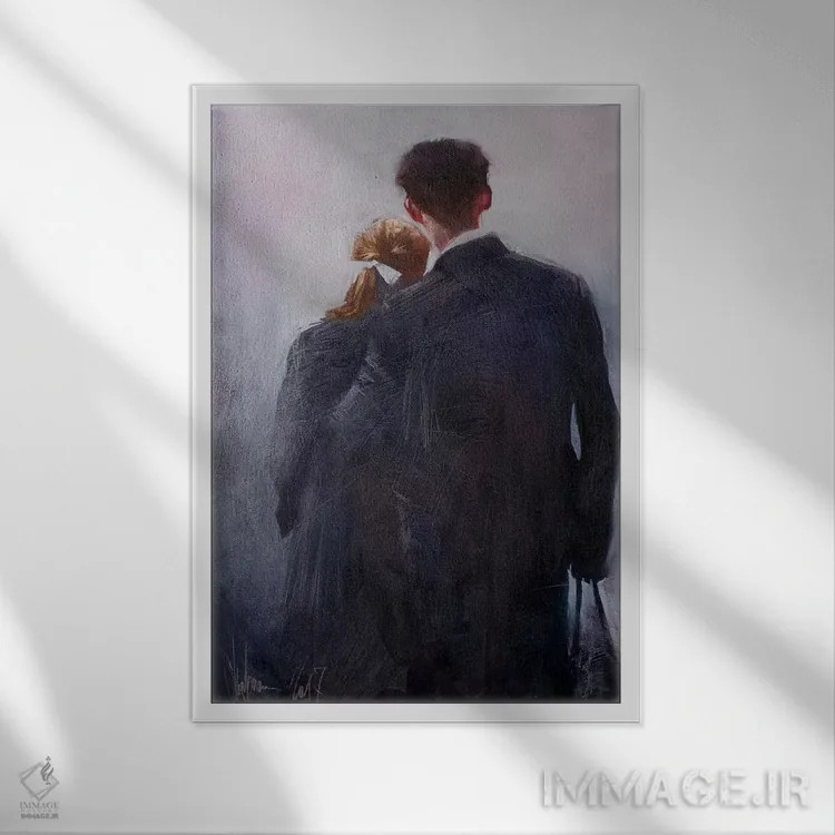 تابلو دکوراتیو کافکا اثر ایگور شولمان - نمای قابدار سفید