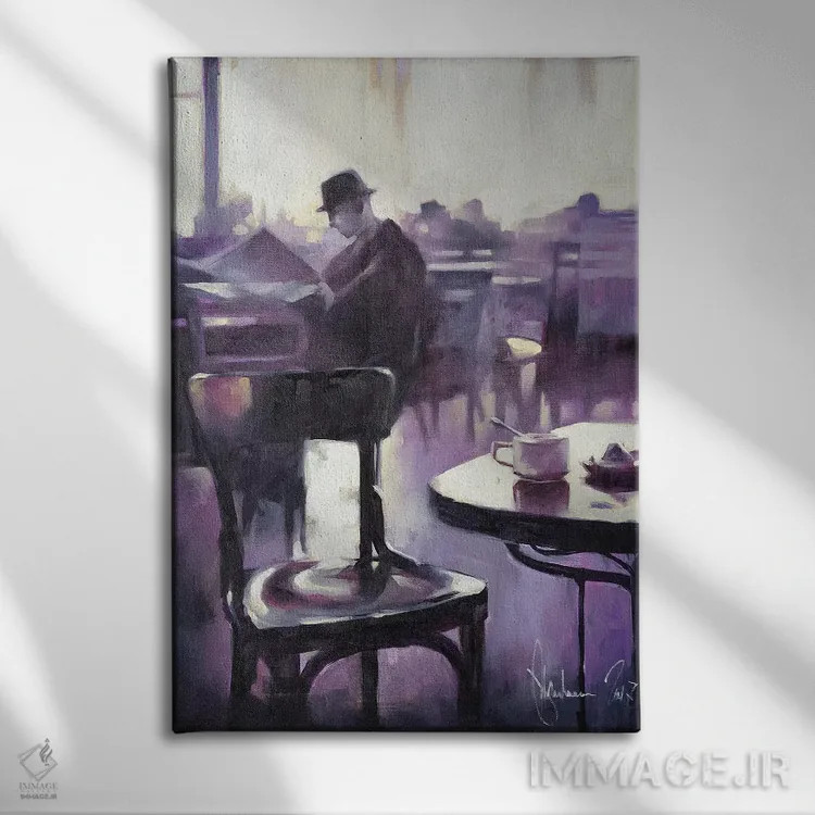 تابلو دکوراتیو روزنامه صبح اثر ایگور شولمان - نمای روبهرو روی دیوار