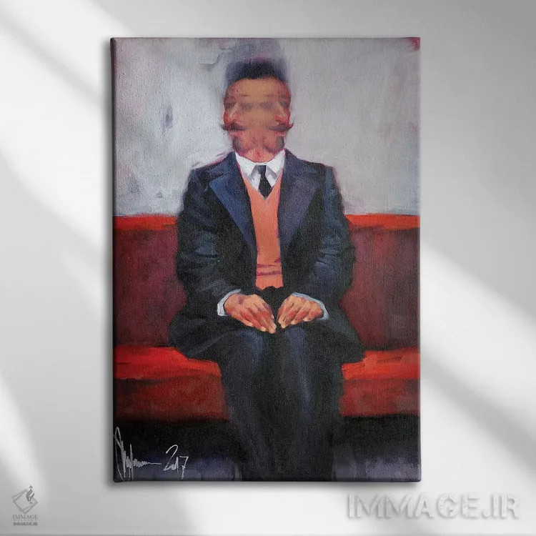 تابلو دکوراتیو خودنگاره شماره سه اثر ایگور شولمان - نمای روبهرو روی دیوار