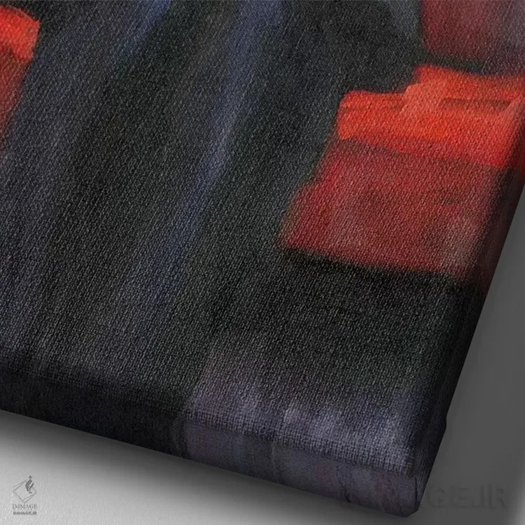 تابلو دکوراتیو خودنگاره شماره سه اثر ایگور شولمان - نمای نزدیک بافت بوم