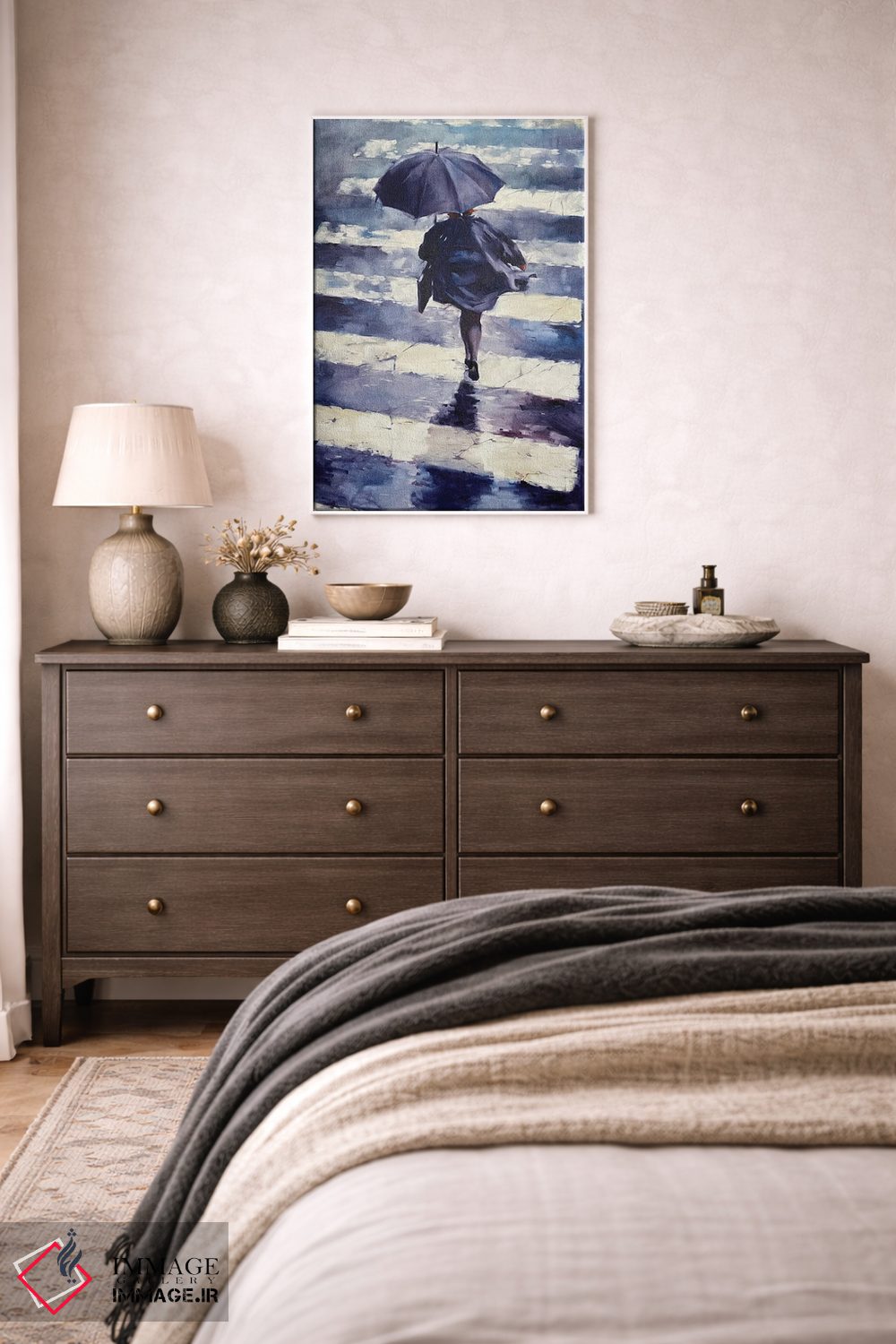تابلو دکوراتیو شهر بارانی اثر ایگور شولمان - D2W