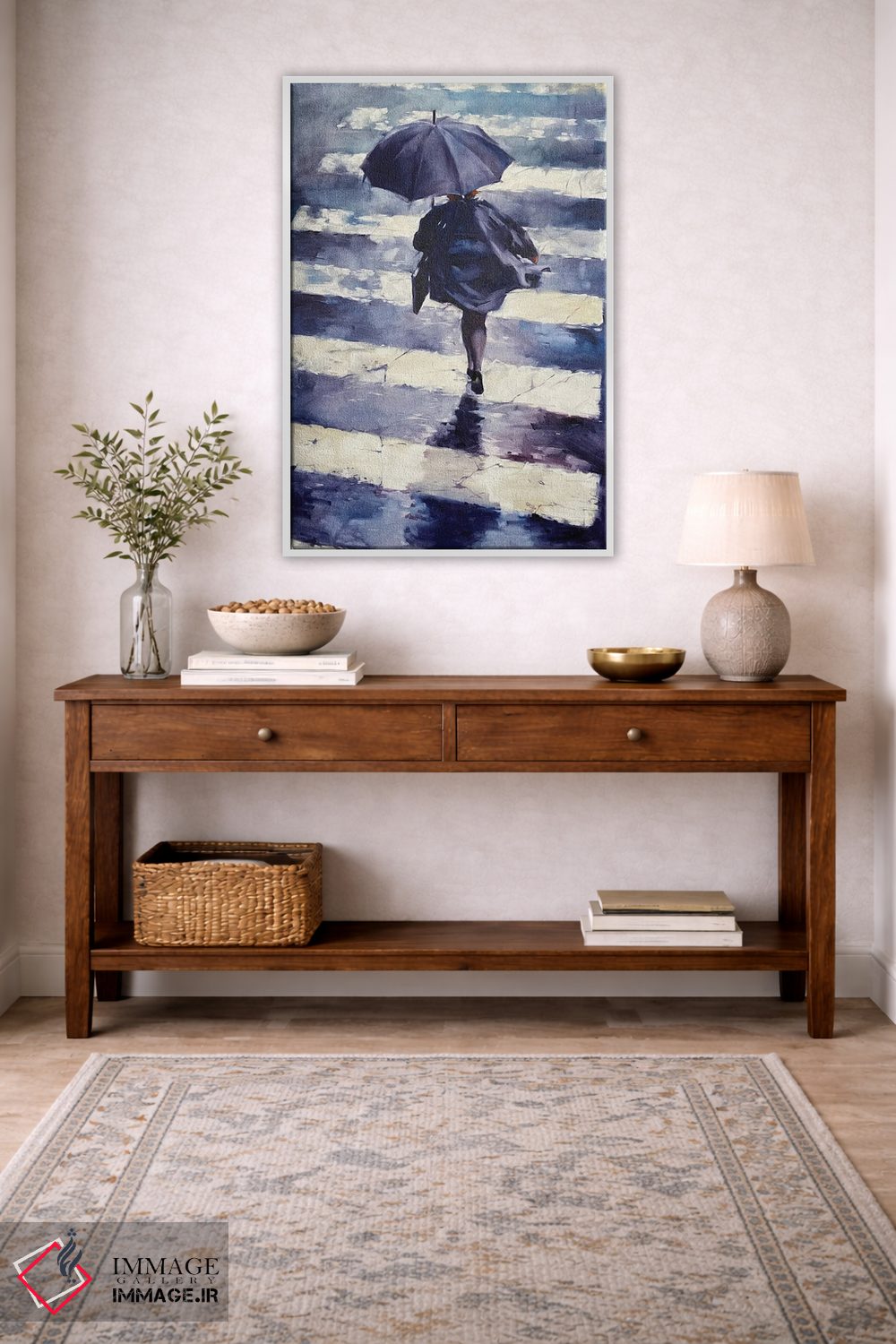 تابلو دکوراتیو شهر بارانی اثر ایگور شولمان - D3W