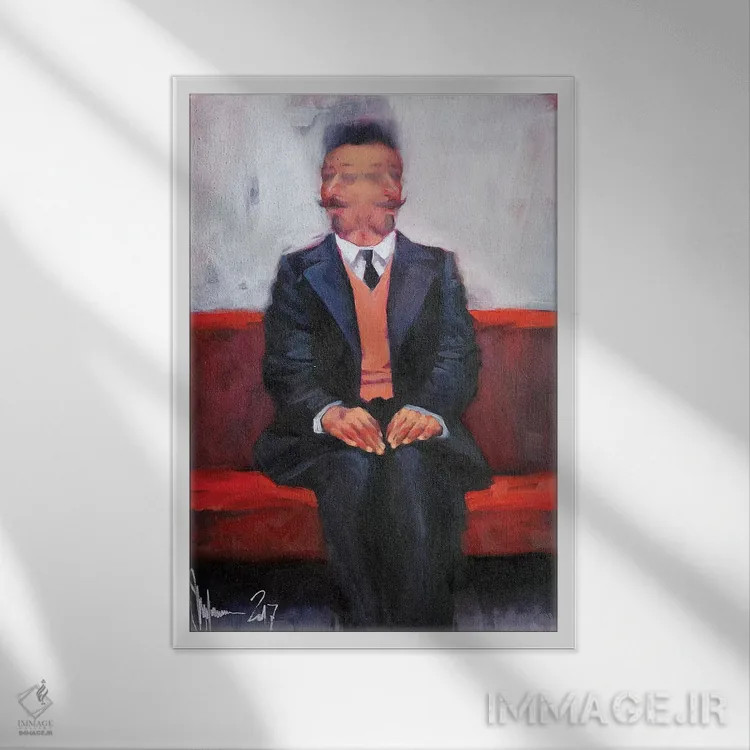 تابلو دکوراتیو خودنگاره شماره سه اثر ایگور شولمان - نمای قابدار سفید