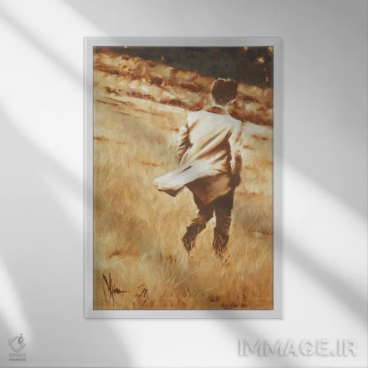 تابلو دکوراتیو قدم زدن در هولمز اثر ایگور شولمان - نمای قابدار سفید