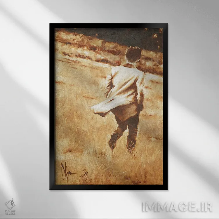 تابلو دکوراتیو قدم زدن در هولمز اثر ایگور شولمان - نمای قابدار مشکی