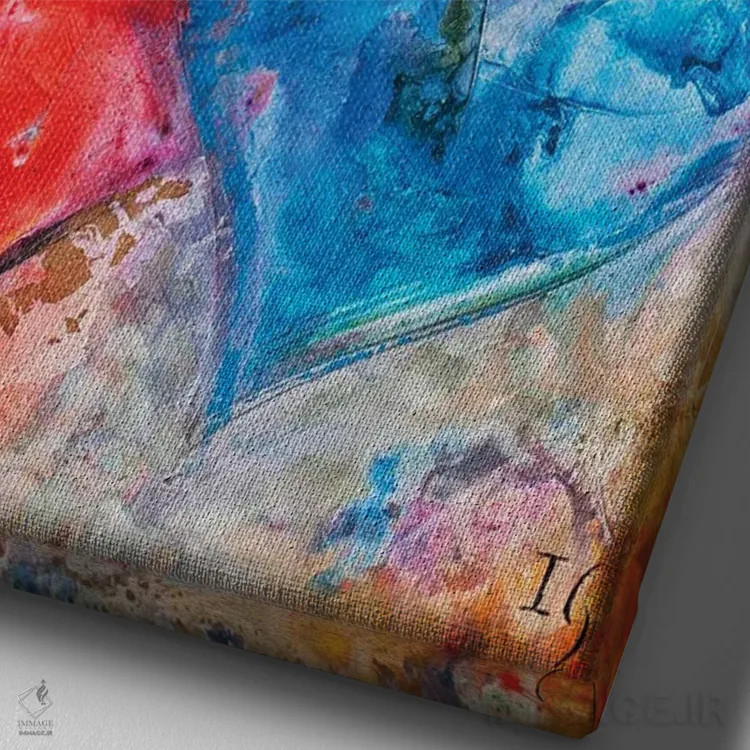 تابلو دکوراتیو عشق یعنی اثر ایوان گوادراما - نمای نزدیک بافت بوم