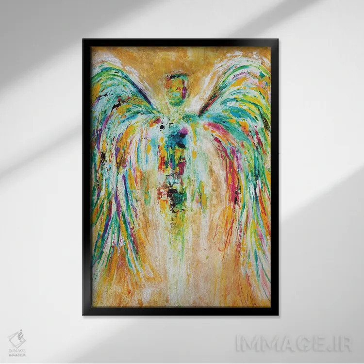 تابلو دکوراتیو روح خوش برخورد اثر ایوان گوادراما - نمای قابدار مشکی