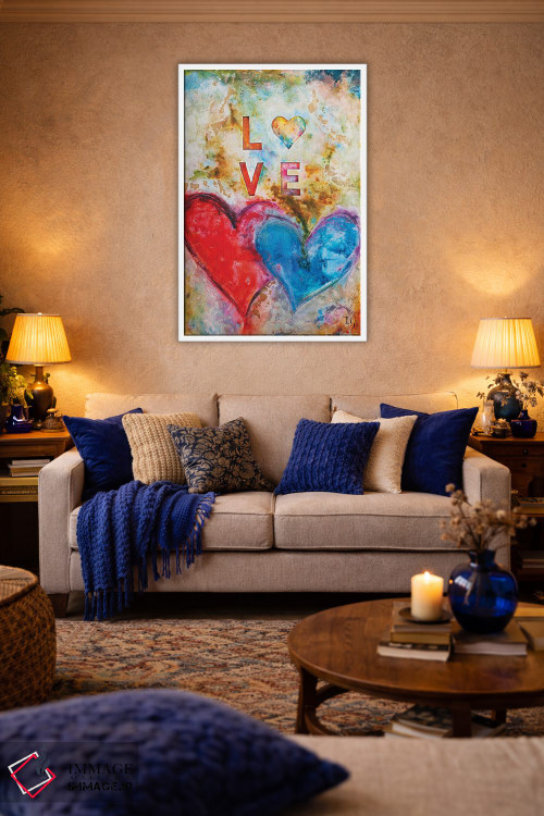 تابلو دکوراتیو عشق یعنی اثر ایوان گوادراما - D3W