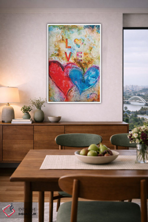 تابلو دکوراتیو عشق یعنی اثر ایوان گوادراما - D6W