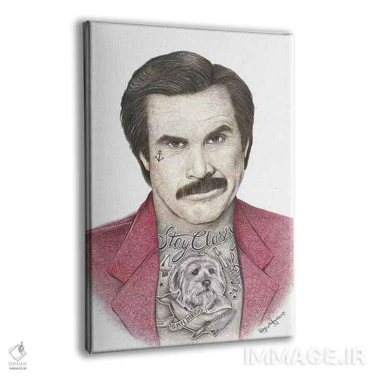 تابلو دکوراتیو گوینده اخبار اثر اینکد آیکونز - نمای پرسپکتیو محصول