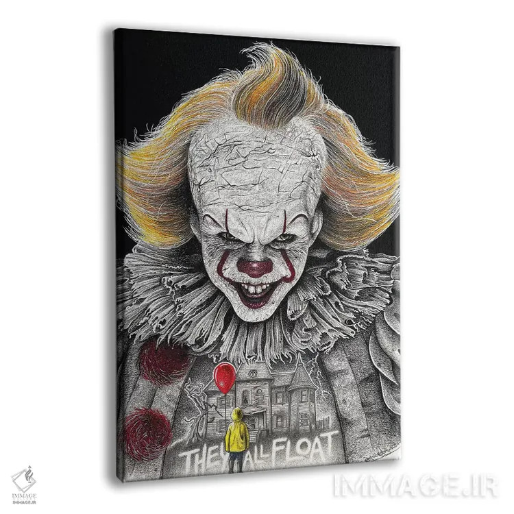 تابلو دکوراتیو آن روی سیاه اثر اینکد آیکونز - نمای پرسپکتیو محصول