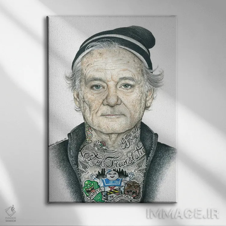 تابلو دکوراتیو ماری اصلی اثر اینکد آیکونز - نمای روبهرو روی دیوار