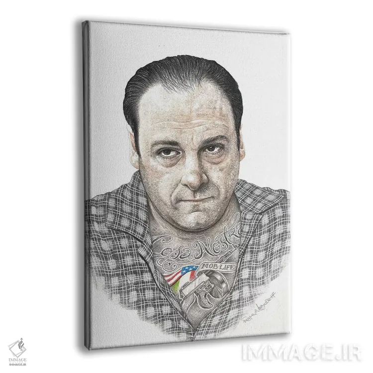 تابلو دکوراتیو تونی سوپرانو اثر اینکد آیکونز - نمای پرسپکتیو محصول