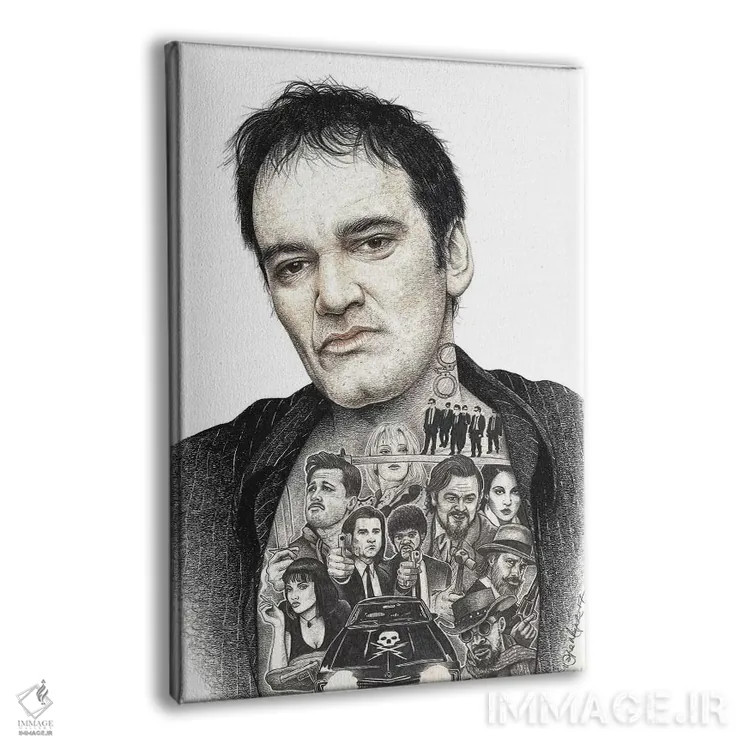 تابلو دکوراتیو تارانتینو اثر اینکد آیکونز - نمای پرسپکتیو محصول