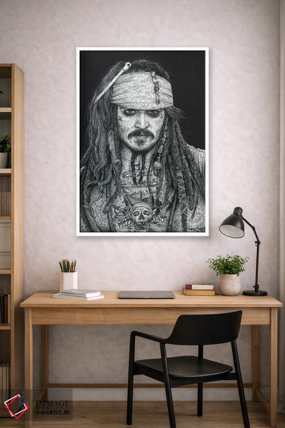 تابلو دکوراتیو کاپیتان جک اثر اینکد آیکونز - D1W