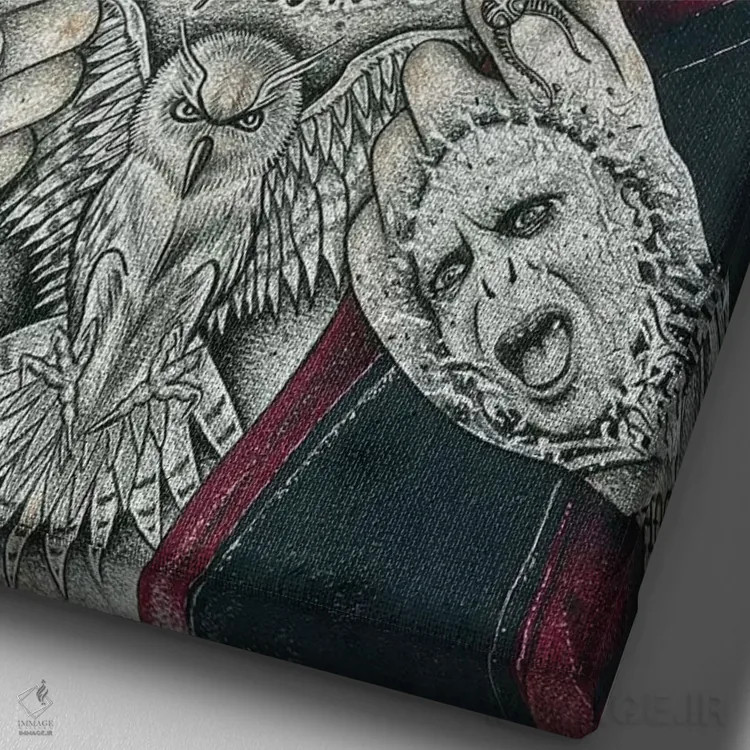 تابلو دکوراتیو هری پاتر اثر اینکد آیکونز - نمای نزدیک بافت بوم