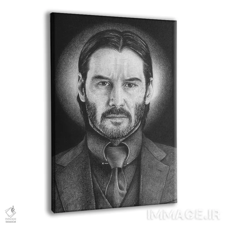 تابلو دکوراتیو جان ویک اثر اینکد آیکونز - نمای پرسپکتیو محصول