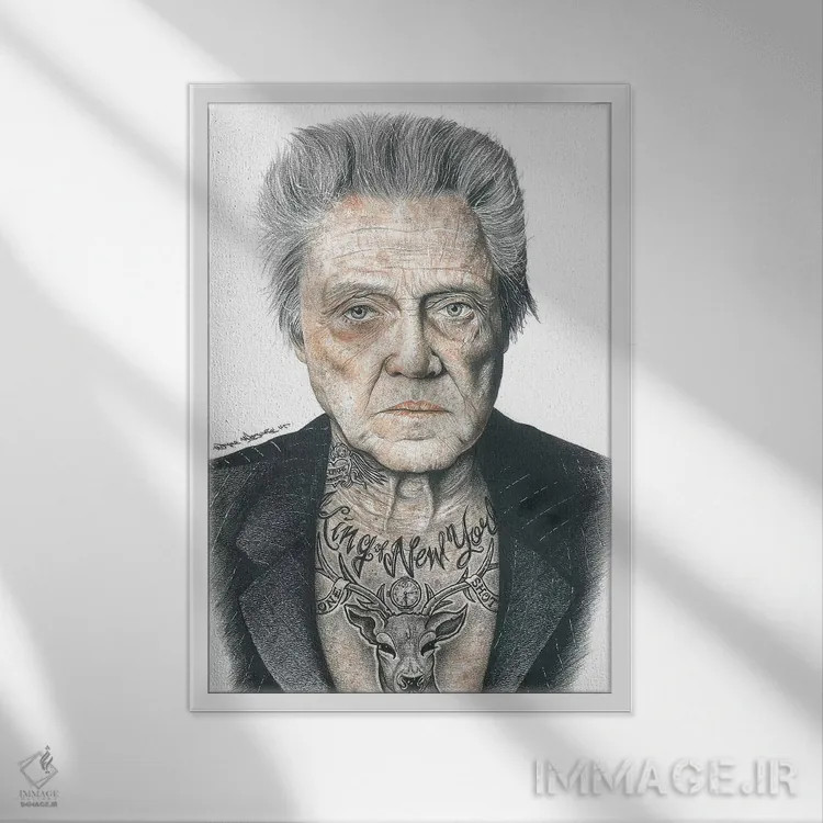 تابلو دکوراتیو واکن اصلی اثر اینکد آیکونز - نمای قابدار سفید