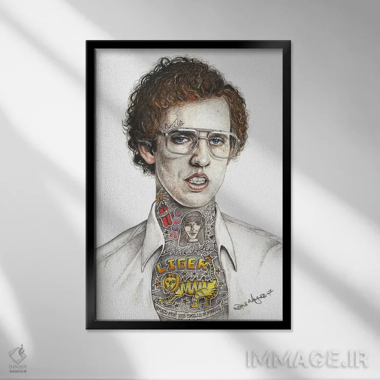 تابلو دکوراتیو ناپلئون باورامیت اثر اینکد آیکونز - نمای قابدار مشکی