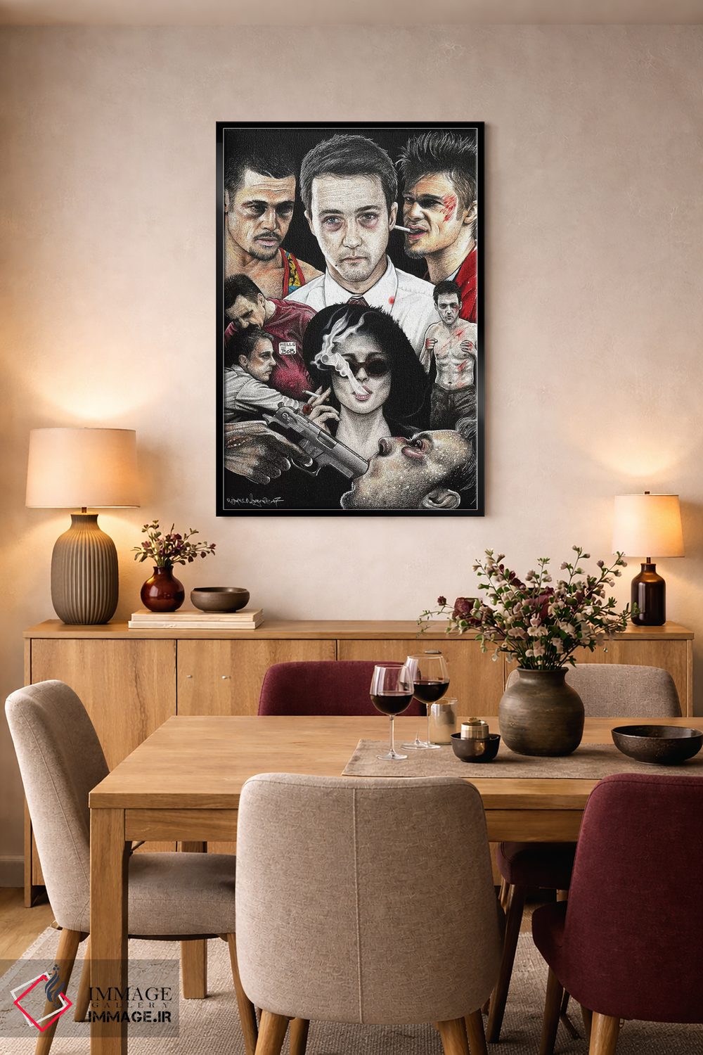 تابلو دکوراتیو کلوب مبارزه چهارم اثر اینکد آیکونز - D5B