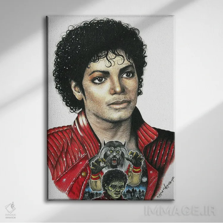 تابلو دکوراتیو تریلر - ام جی اثر اینکد آیکونز - نمای روبهرو روی دیوار