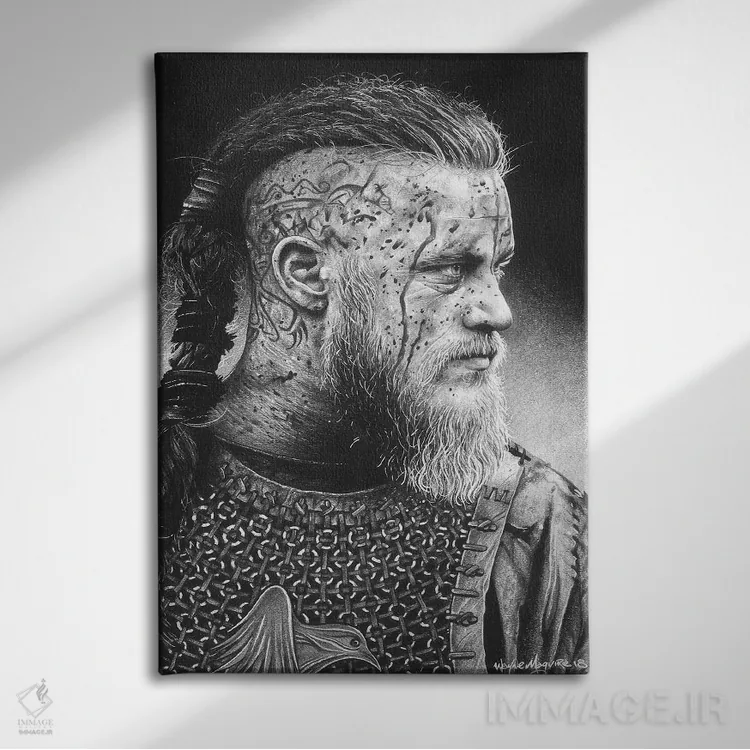 تابلو دکوراتیو رگنار اثر اینکد آیکونز - نمای روبهرو روی دیوار