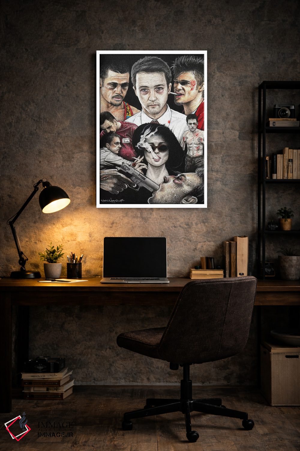 تابلو دکوراتیو کلوب مبارزه چهارم اثر اینکد آیکونز - D6W