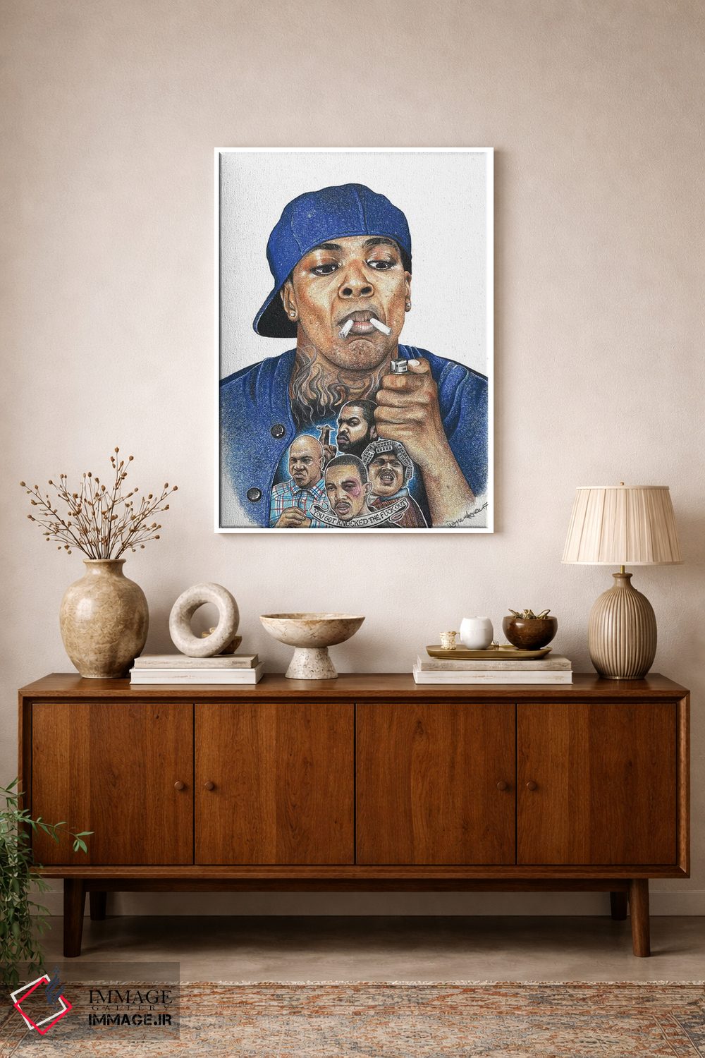 تابلو دکوراتیو اسموکی اثر اینکد آیکونز - D1W