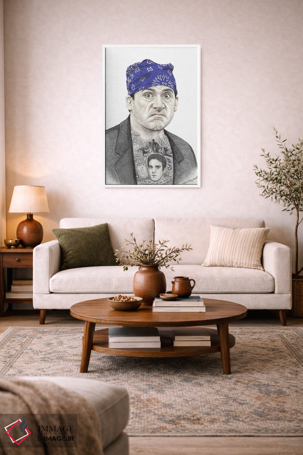 تابلو دکوراتیو مایک زندانی اثر اینکد آیکونز - D4W