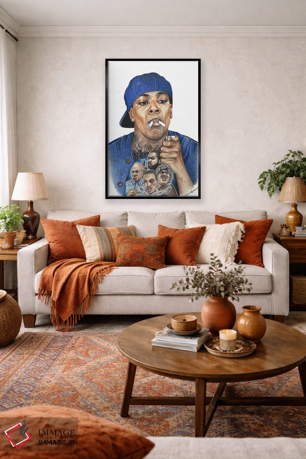 تابلو دکوراتیو اسموکی اثر اینکد آیکونز - D4B