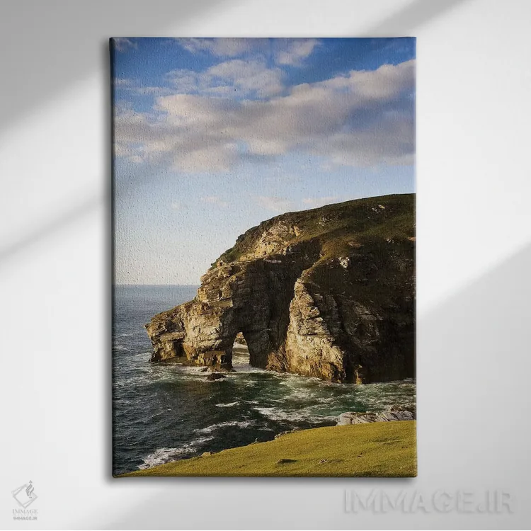 تابلو دکوراتیو دانفاناگی، شهرستان دانیگال، ایرلند؛ صخره دریایی ساحل… اثر ایریش ایمیج کالکشن - نمای روبهرو روی دیوار